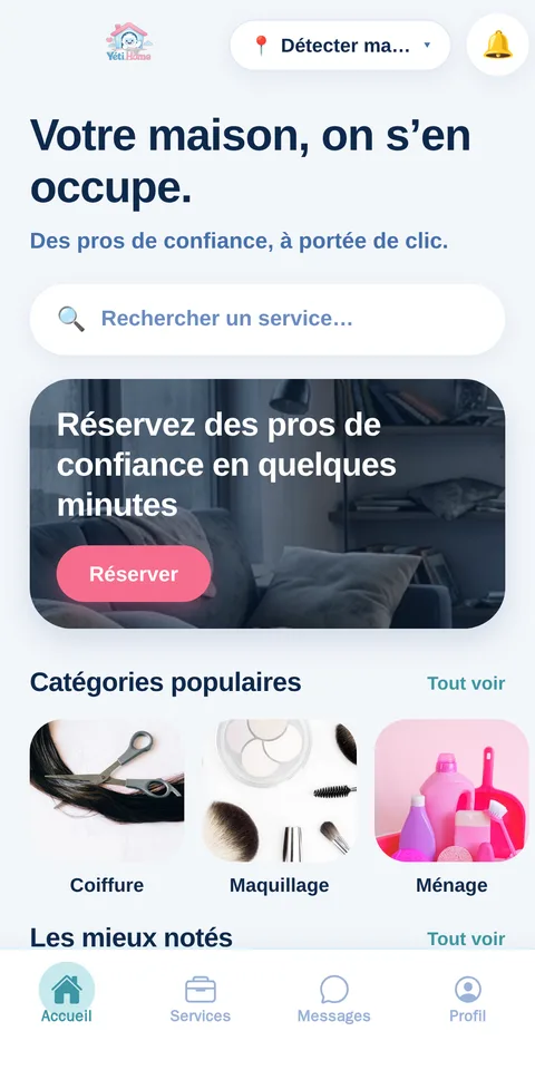 YetiHome — home screen